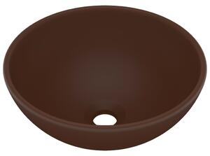 Luxusné umývadlo, okrúhle, matné tmavohnedé 32,5x14cm, keramika