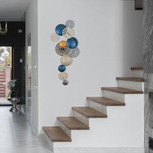 Hanah Home Nástenná kovová dekorácia Bronte 90x42 cm viacfarebná