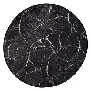 Conceptum Hypnose Okrúhly koberec Black Marble 140 cm čierny