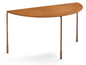 MIDJ - Konferenčný stolík HOODI s koženou doskou, výška 40 cm