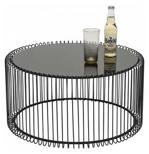 Čierny Konferenčný stolík Wire – sada 2 ks 69,5 × 33,5 cm,60 × 30,5 cm KARE DESIGN