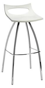 SCAB - Vysoká barová stolička DIABLITO - biela/chróm
