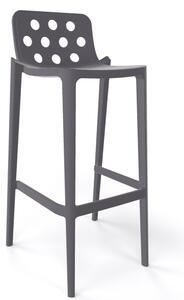 GABER - Barová stolička ISIDORO 66 - nízka, tmavosivá