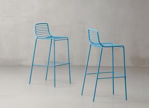 SCAB - Vysoká barová stolička SUMMER - modrá