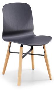 MIDJ - Drevená stolička LIÙ s kovovými detailmi