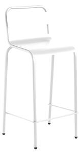 ISIMAR - BIARRITZ nízka hliníková barová stolička - biela