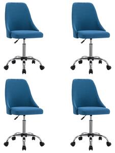 Jedálenské stoličky 4 ks, modré, látka
