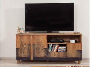 Dizajnový TV stolík Aaralyn 160 cm borovica atlantská - Otvorené balenie