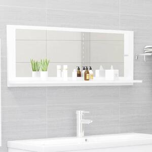 Kúpeľňové zrkadlo, biele 100x10,5x37 cm, drevotrieska