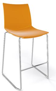 GABER - Barová stolička KANVAS ST 66 - nízka, horčicová/chróm