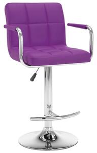 Barové stoličky 2 ks, fialové, umelá koža
