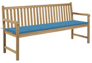 Záhradné lavička a modrá podložka 175 cm teakový masív