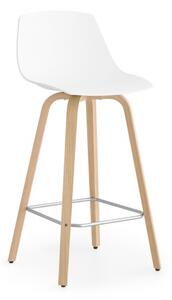 LAPALMA - Barová stolička MIUNN nízka s drevenou podnožou