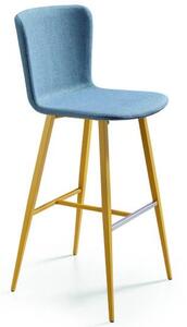 MIDJ - Dvojfarebná čalúnená barová stolička CALLA s kovovou podnožou, nízka
