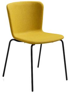 MIDJ - Dvojfarebná čalúnená stolička CALLA s kovovou podnožou