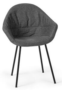 NOTI - Čalúnená stolička MAMU s kovovou podnožou