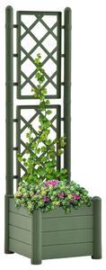 Záhradný kvetináč s mriežkou 43x43x142 cm PP zelený
