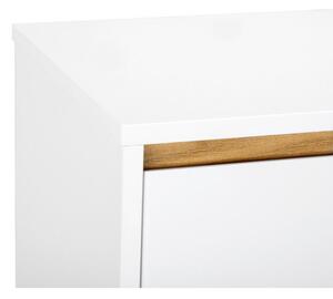 KOMODA, kaučukové drevo, prírodné farby, biela, 97/34/80 cm MID.YOU - Komody, Online Only