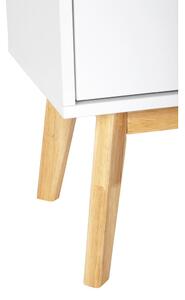 KOMODA, kaučukové drevo, prírodná farba, biela, 97/34/80 cm MID.YOU - Komody, Online Only