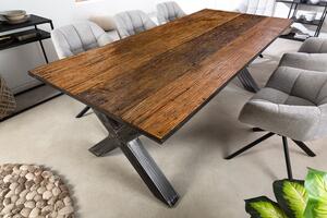 Dizajnový jedálenský stôl Shark X 180 cm recyklované drevo