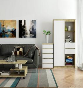 Ak furniture Komoda CL5 so zásuvkami 92 x 40 cm hnedá