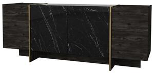 Hanah Home Komoda Veyron 180 cm černý mramor