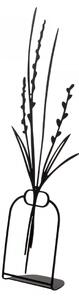 Hanah Home Kovová dekorácia Flowerpot III 44 cm čierna