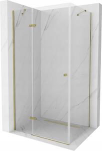 Mexen ROMA sprchovací kút 70x100cm, 6mm sklo, zlatý profil-číre sklo, 854-070-100-50-00