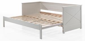 Rozkladacia detská posteľ so zásuvkou z masívu Pino XL