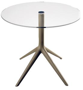 VONDOM - Konferenčný stolík MARI-SOL so sklenenou doskou, Ø50, Ø59, Ø69 cm