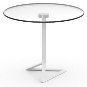 VONDOM - Stôl DELTA so sklenenou doskou, Ø50, Ø59, Ø69 cm