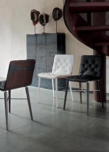 BONTEMPI - Čalúnená stolička Kate s kovovou podnožou