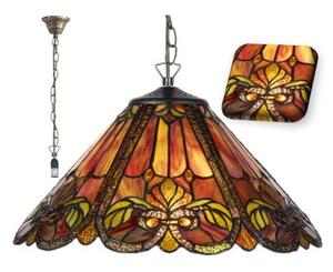 Tiffany luster do obývačky vitráž kolekcia FIRE Ø40