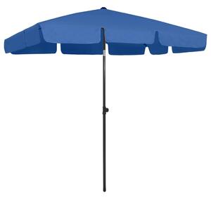 Plážový slnečník azúrovo modrý 200x125 cm