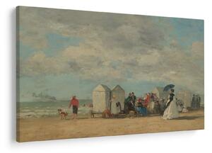 Obraz - Eugène Boudin, Beach Scene , reprodukcia (90x60 cm)