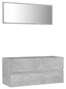 2-dielna súprava kúpeľňového nábytku betónovo-sivá drevotrieska