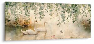 Obraz - Jazero, aquarel (120x50 cm)