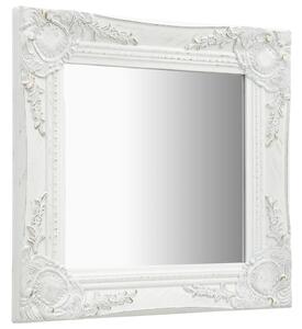 Nástenné zrkadlo v barokovom štýle 40x40 cm biele