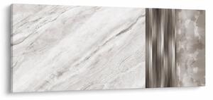 Obraz - Mramor so striebornými linkami (120x50 cm)