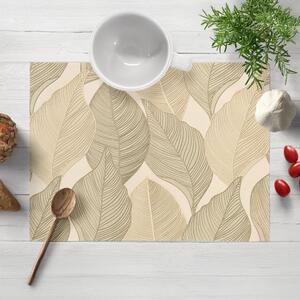 Biante Zamatové prestieranie na stôl Tamara TMR-046 Prírodné popínavé listy na krémovom 30x40 cm