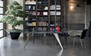 BONTEMPI - Sklenený stôl Ramos, 200/250x106 cm