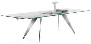 BONTEMPI - Sklenený stôl Ramos, 200/250x106 cm