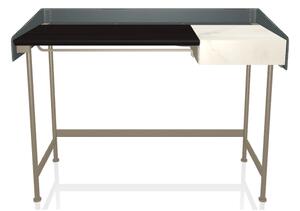 BONTEMPI - Stôl Secret s koženým vonkajším okrajom