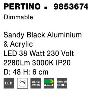 Stropné svietidlo LED so stmievaním Pertino B 38 čierne