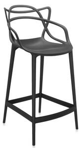 Kartell - Vysoká barová stolička Masters, čierna