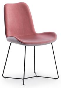 MIDJ - Dvojfarebná stolička DALIA s lamelovou podnožou