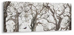 Obraz - Lesný vzor, kresba (120x50 cm)
