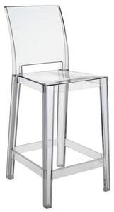 Kartell - Barová stolička One More Please nízka, transparentná