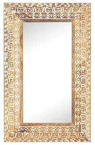 Ručne vyrezávané zrkadlo 80x50x2,6cm masívne mangovníkové drevo