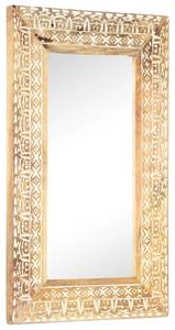 Ručne vyrezávané zrkadlo 80x50x2,6cm masívne mangovníkové drevo